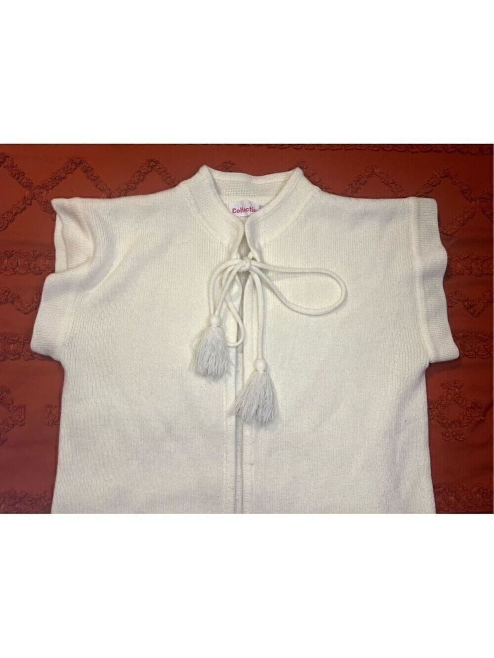 Pompom creamy quirky pockets mock collar size 38 - Picture 4 of 16